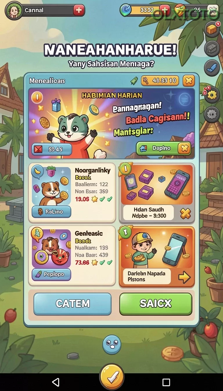 Cuplikan layar D06 — menu navigasi